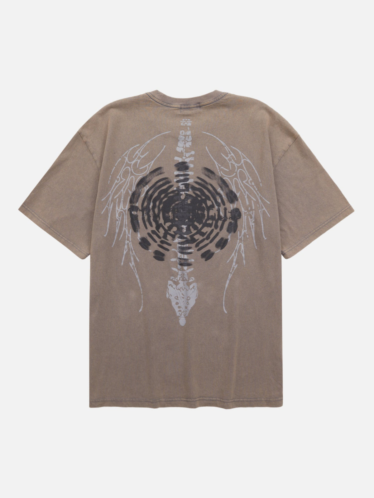 T-shirt délavé à imprimé lettre Street Distressed 