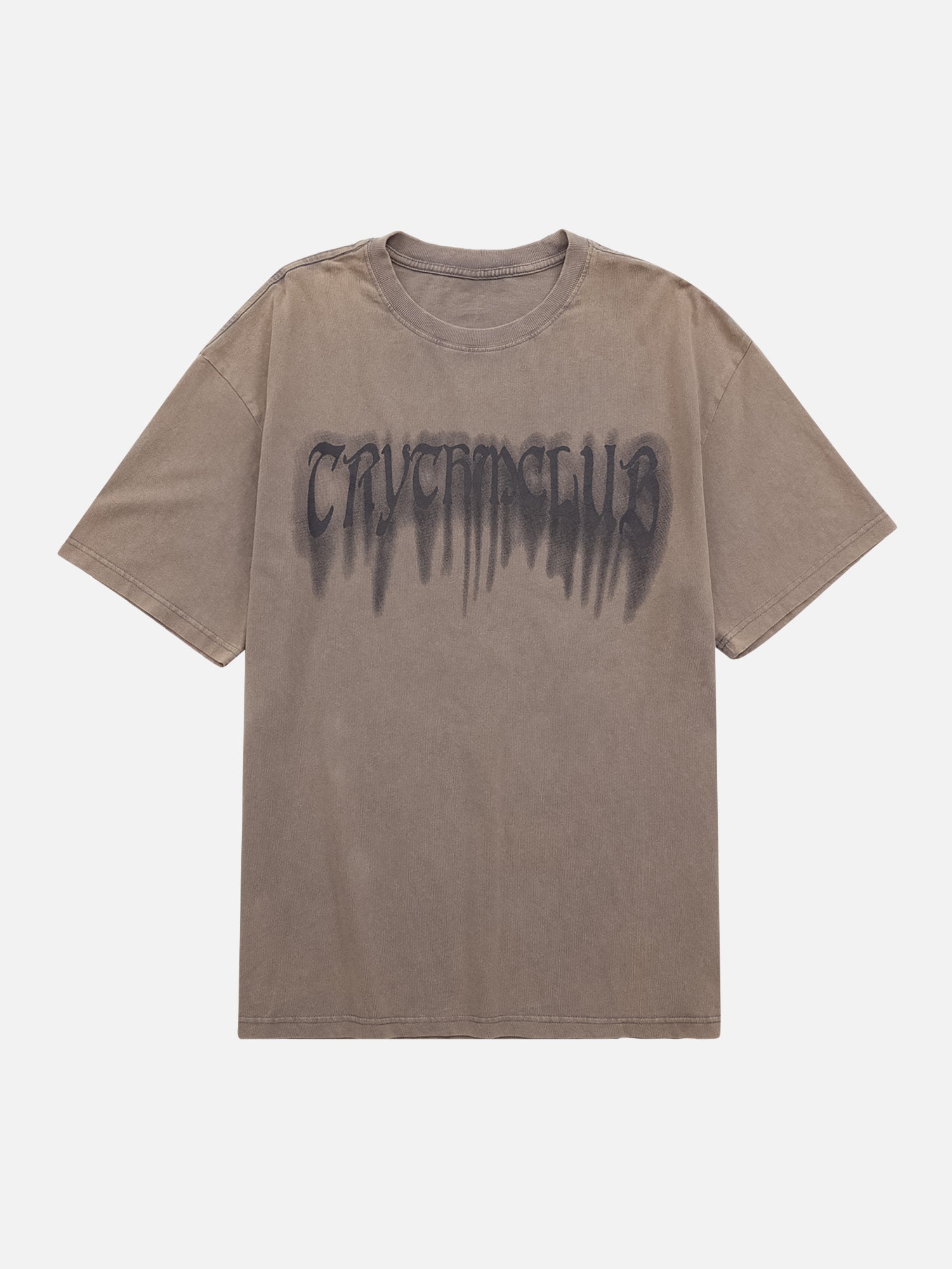 T-shirt délavé à imprimé lettre Street Distressed 