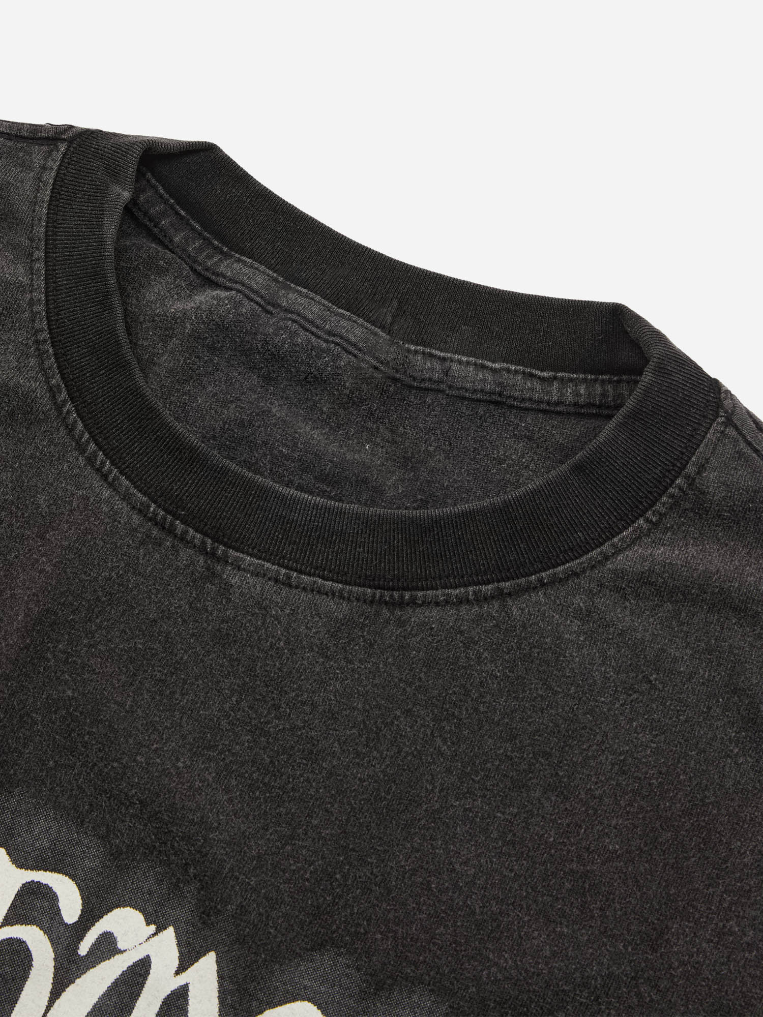T-shirt délavé à imprimé lettre Street Distressed 