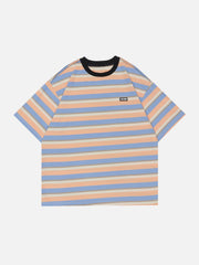 T-shirt rayé contrasté 
