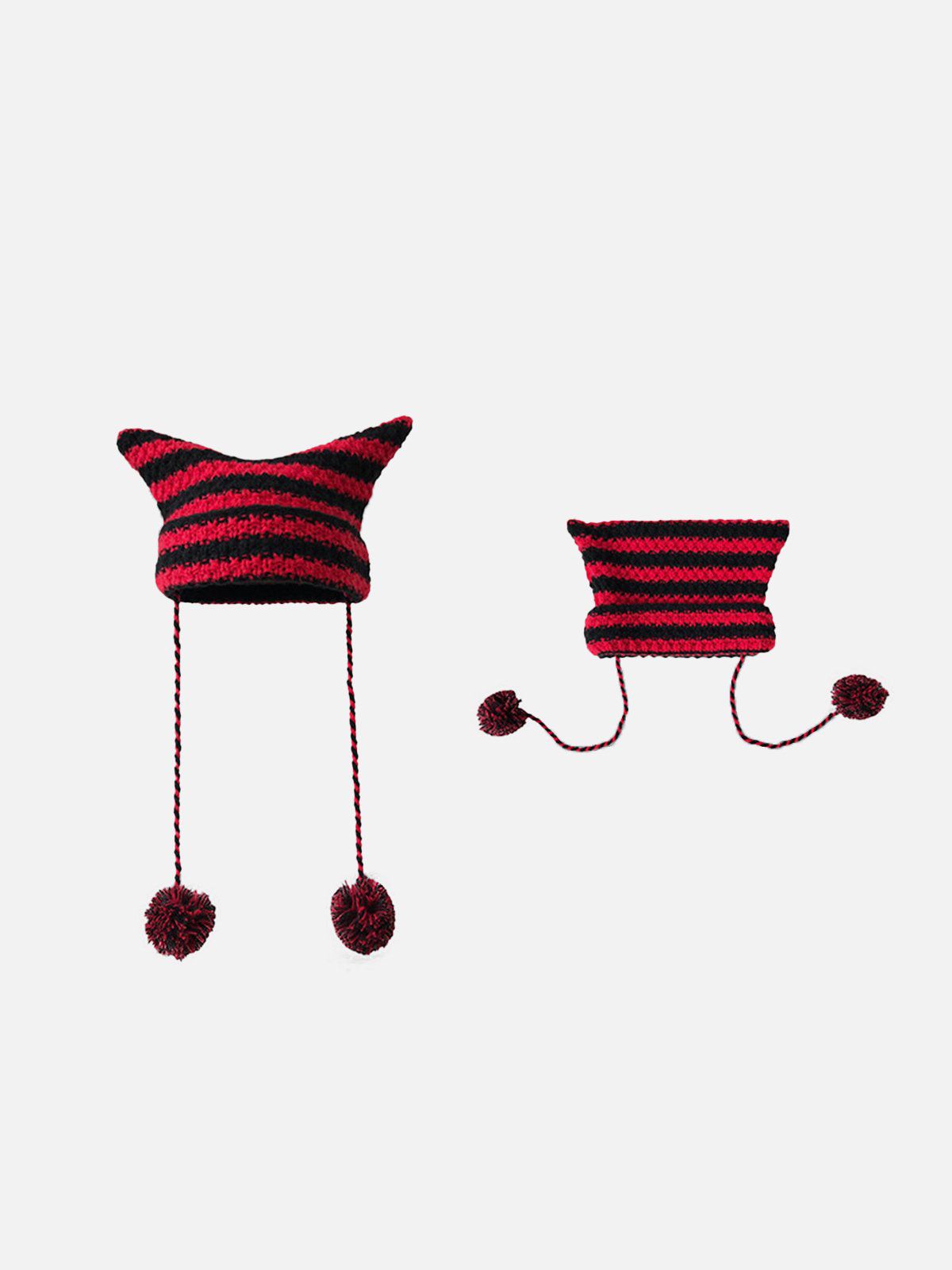 Striped Little Devil Cat Ear Hat