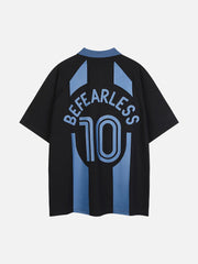 Striped Number 10 Football Tee