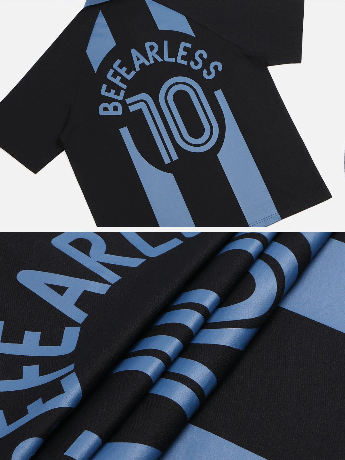 Striped Number 10 Football Tee