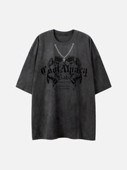 T-shirt imprimé ange en daim 