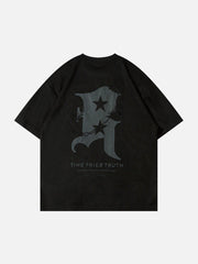 T-Shirt aus Wildleder mit Stickerei 