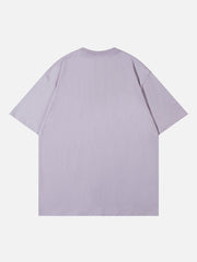 T-Shirt aus Wildlederschaum mit Herz-Print 