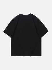 T-Shirt mit Sonnenblumen-Totenkopf-Print 
