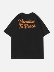 T-shirt imprimé coucher de soleil 