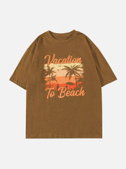 T-shirt imprimé coucher de soleil 