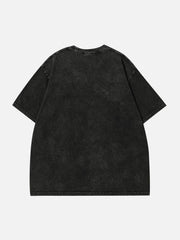 T-shirt dégradé à imprimé ours en peluche 