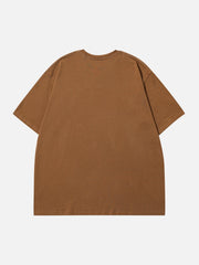 T-shirt dégradé à imprimé ours en peluche 