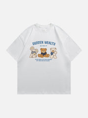 T-shirt imprimé ours en peluche 