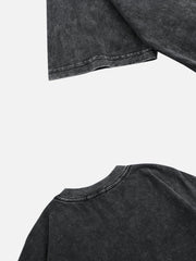 T-shirt à imprimé tête de mort avec image thermique 