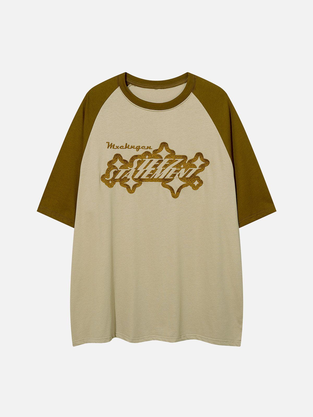 Three-dimensional Embroidery Letter Print Tee