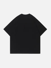 T-shirt à imprimé abstrait tie-dye 