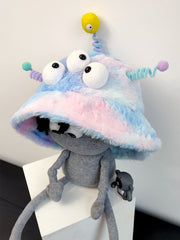 Tie Dye Gradient Plush Cartoon Hat