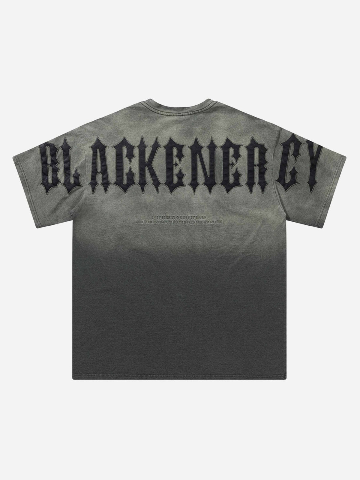 T-shirt brodé de lettres dégradées tie-dye - 1542 