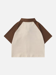 T-shirt à encolure nouée avec impression plastisol 