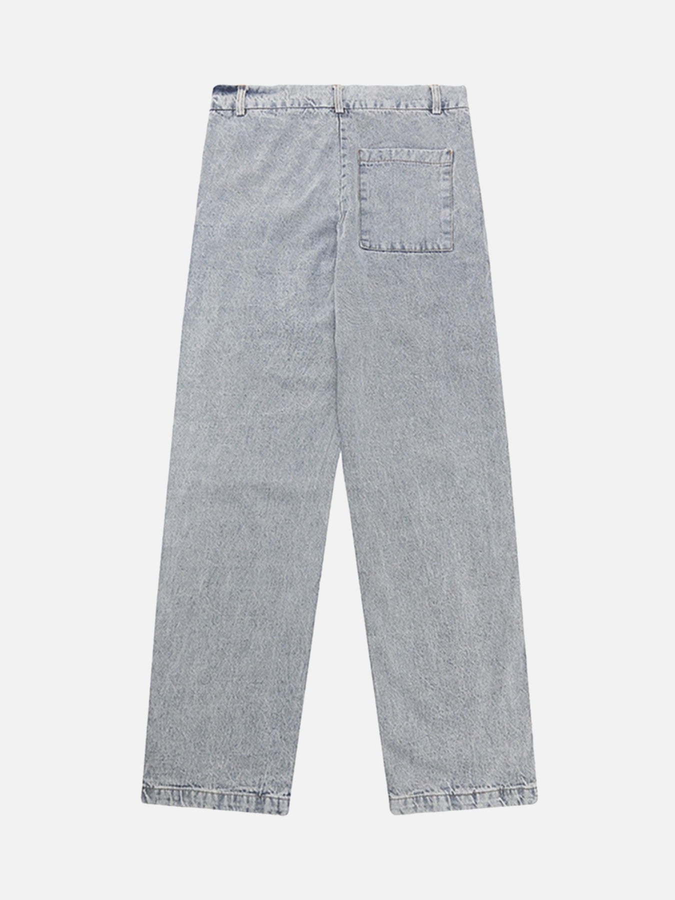 Torn Side Straps Design Sense Jeans