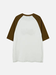 T-shirt imprimé lettres 4D avec broderie serviette 