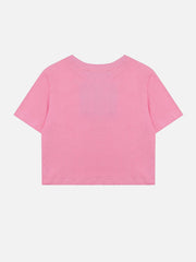 T-shirt imprimé chat brodé avec serviette 