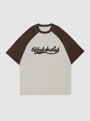 T-shirt brodé avec motif « Clash de couleurs » 