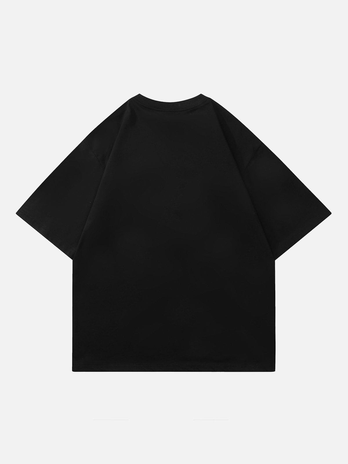 T-shirt à fleurs brodées avec serviette 