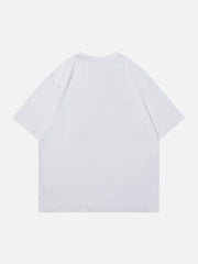 T-shirt imprimé lettre brodée serviette 