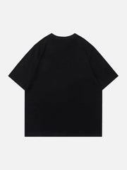 T-shirt imprimé lettre brodée serviette 