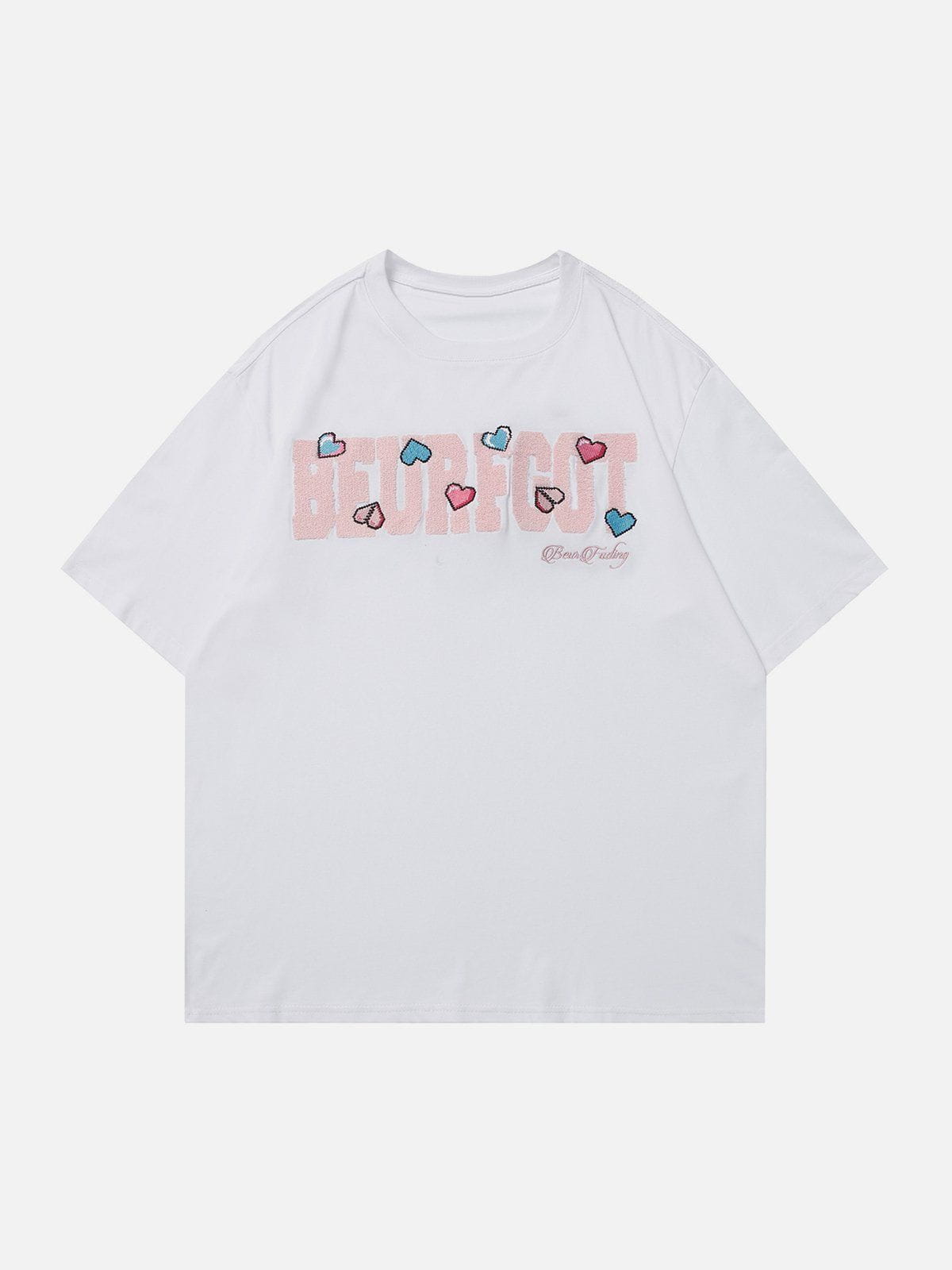 T-shirt imprimé lettre brodée serviette 