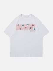 T-shirt imprimé lettre brodée serviette 