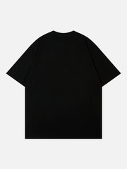 T-shirt imprimé point d'interrogation brodé sur serviette 