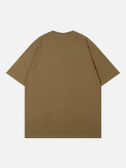 T-shirt imprimé point d'interrogation brodé sur serviette 