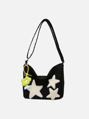 Towel Embroidery Star Shoulder Bag