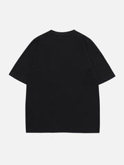 T-shirt brodé avec lettres et serviette 