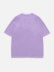 T-shirt brodé avec lettres et serviette 