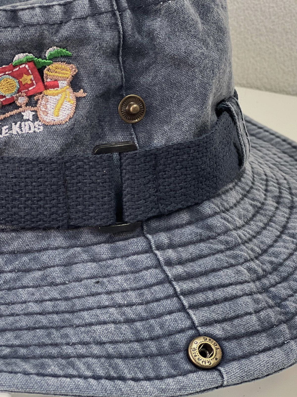 Train Embroidery Washed Distressed Casual Cargo Hat