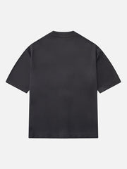 Polo ample à manches courtes et simple lettre de marque tendance 