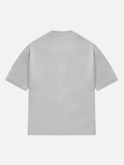 Polo ample à manches courtes et simple lettre de marque tendance 