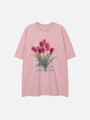 T-shirt imprimé tulipe 