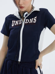 T-shirt patchwork à lettres UNBDNS 