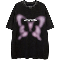 T-shirt graphique délavé Unreal Butterfly 