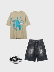 T-shirt graphique « Prières inutiles » 