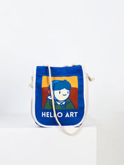 Van Gogh Cartoon Printed Crossbody Bag
