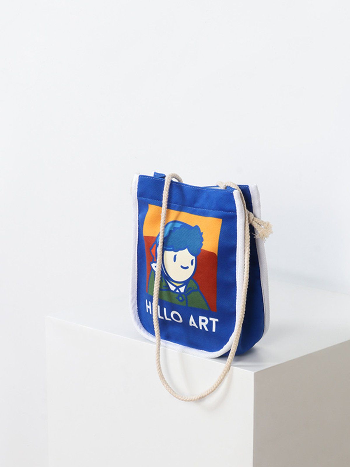 Van Gogh Cartoon Printed Crossbody Bag