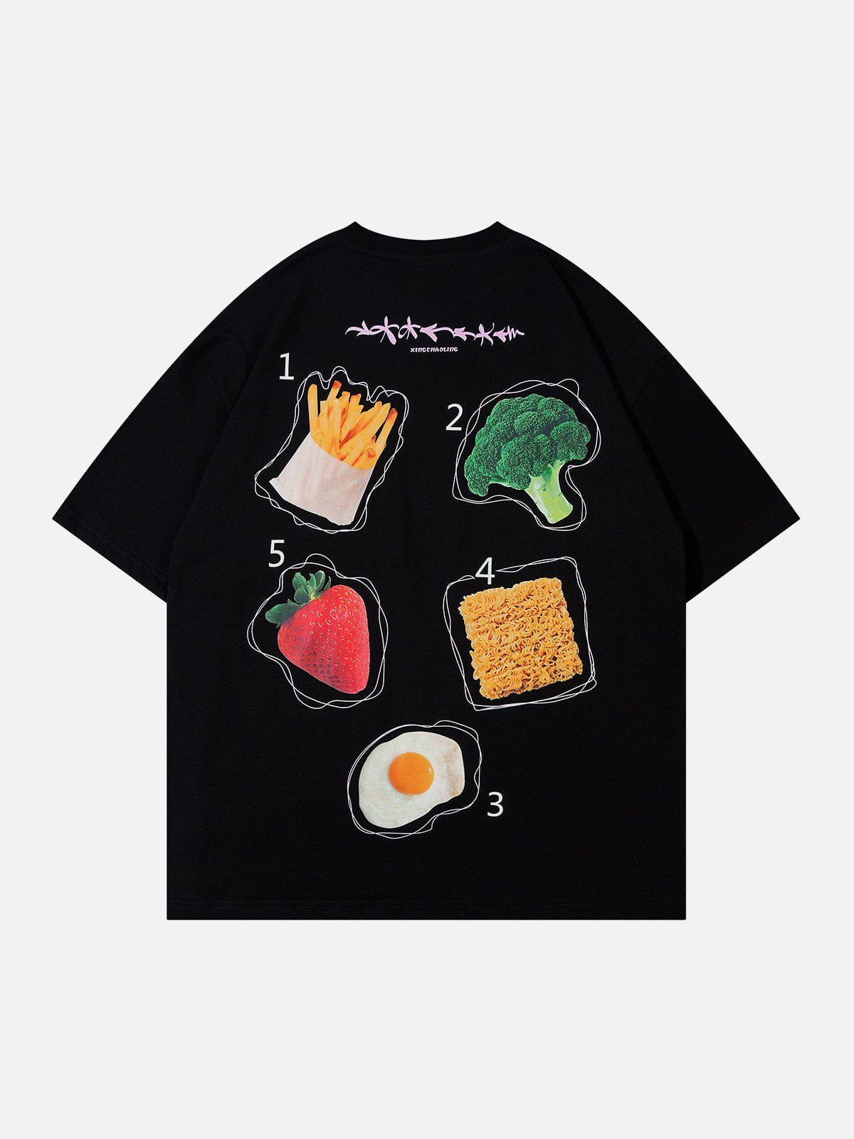 T-shirt imprimé fruits et légumes 
