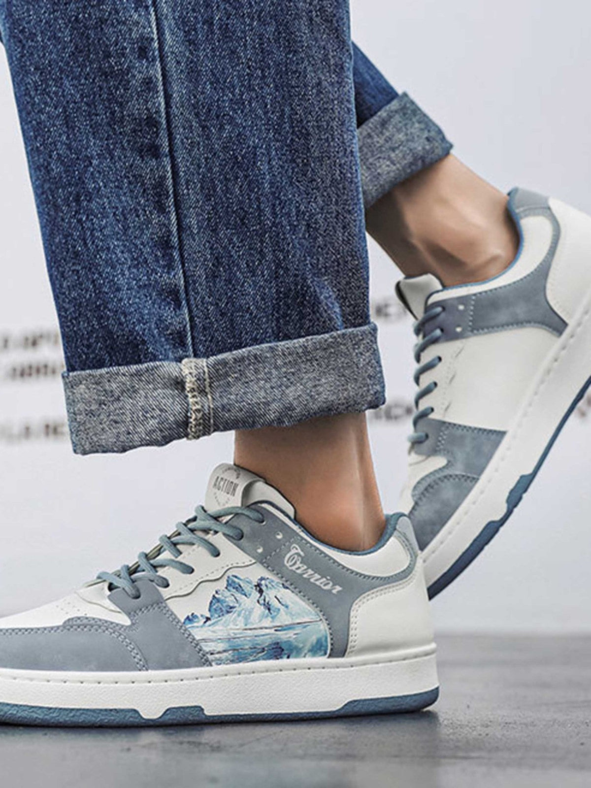 Versatile Casual Ink Painting Board Shoes