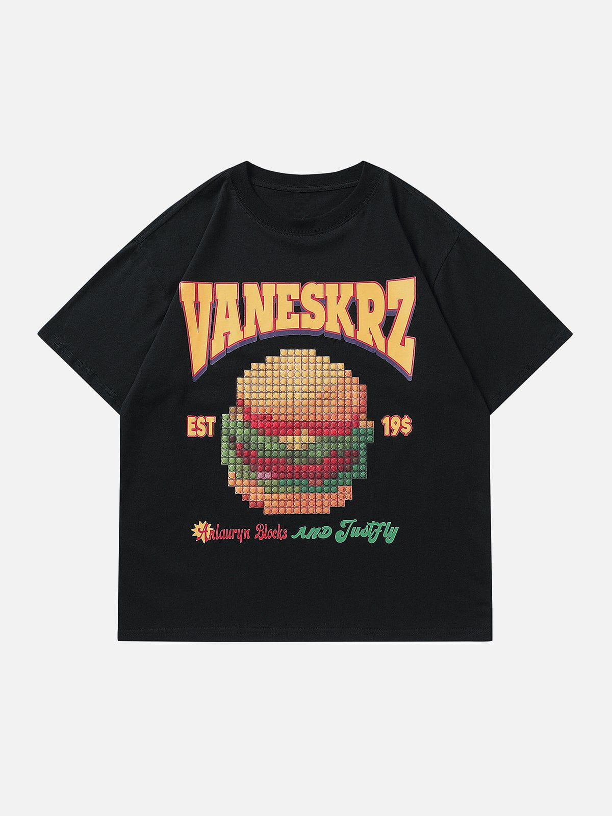 T-shirt imprimé hamburger vintage 