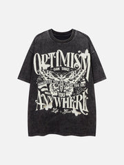 T-shirt imprimé papillon vintage 