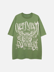 T-shirt imprimé papillon vintage 